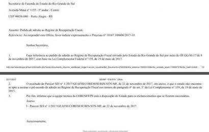 Tesouro Nacional nega pedido de pré-acordo de recuperação fiscal ao RS