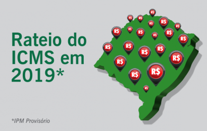 Fazenda divulga prévia do rateio do ICMS para 2019