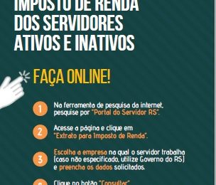 Servidores do RS devem emitir extrato para o Imposto de Renda online