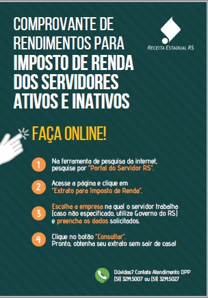 Servidores do RS devem emitir extrato para o Imposto de Renda online