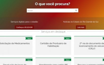 Governo do Estado disponibiliza novos serviços digitais no portal rs.gov.br