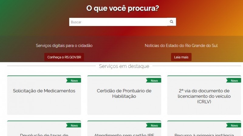 Governo do Estado disponibiliza novos serviços digitais no portal rs.gov.br