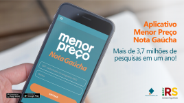 Aplicativo Menor Preço Nota Gaúcha completa um ano com mais de 3,7 milhões de pesquisas realizadas