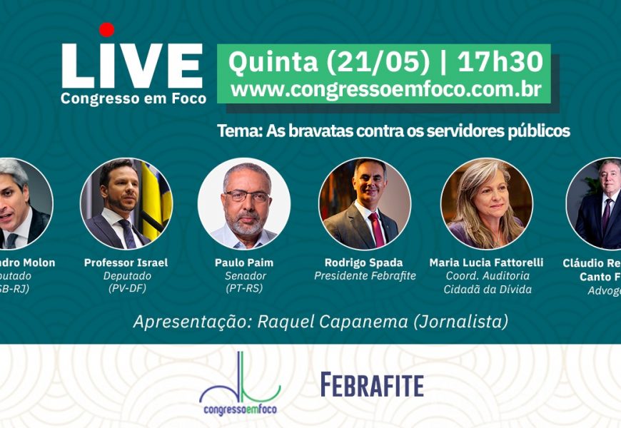 Live na quinta debaterá comportamento do governo Bolsonaro com servidores