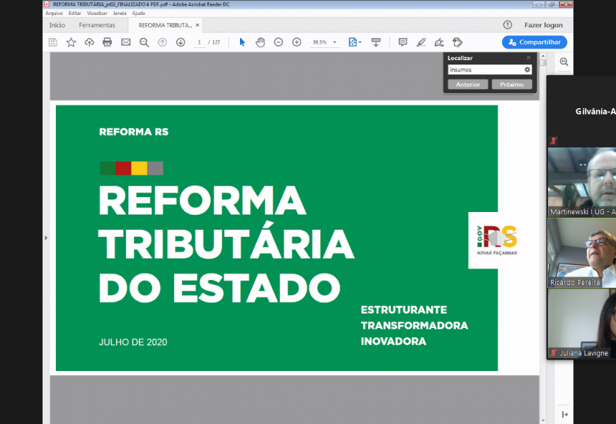 Reforma Tributária do Estado é apresentada na União Gaúcha Reforma Tributária do Estado é apresentada na União Gaúcha