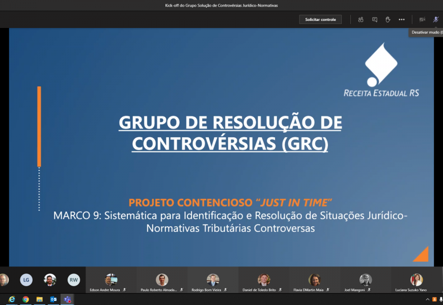 Grupo inicia trabalhos e entrega primeira solução para questões controvertidas da legislação tributária