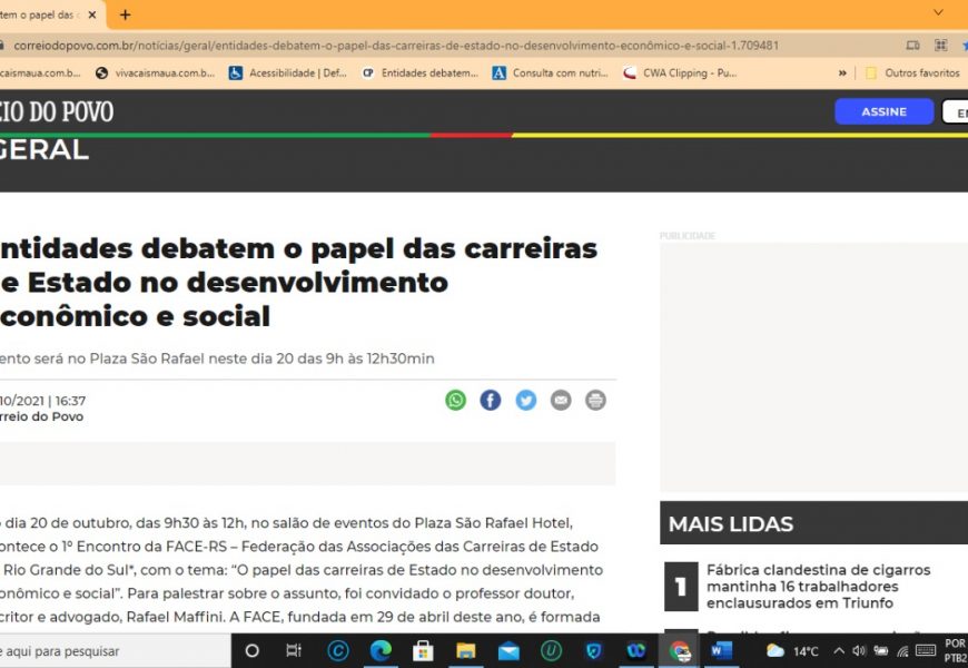 Na mídia| Entidades debatem o papel das carreiras de Estado no desenvolvimento econômico e social