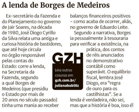 A lenda de Borges de Medeiros