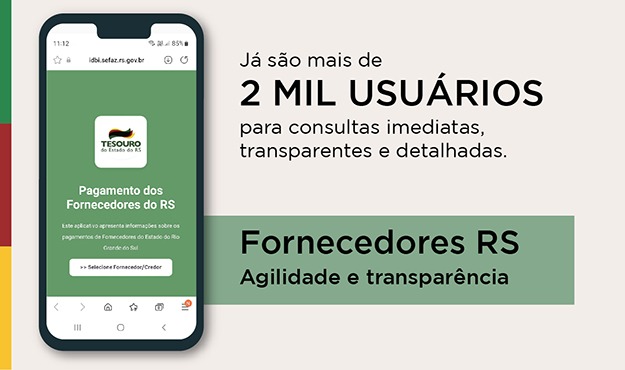 Agilidade e transparência: Fornecedores RS já conta com mais de 2 mil usuários