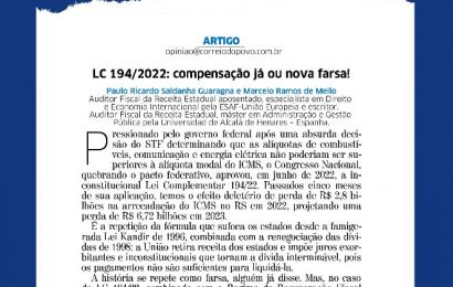 LC 194/2022: compensação já ou nova farsa!