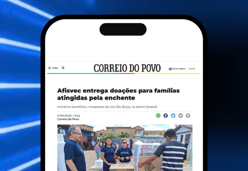 AFISVEC entrega doações para famílias atingidas pela enchente