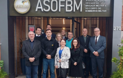 Lideranças da FACE/RS se reúnem na sede da ASOFBM para debater pautas institucionais e cenário eleitoral
