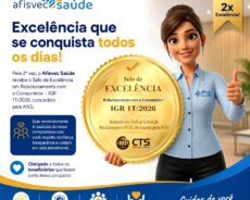AFISVEC-Saúde recebe reconhecimento de Excelência no relacionamento com os beneficiários